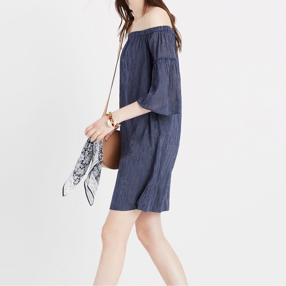 Madewell Off-the-Shoulder Bell-Sleeve Dress NWOT